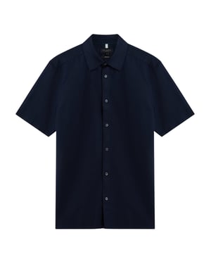 Ted Baker Zebra Regular Navy Linen Shirt