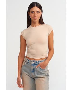 Dames Mouwloze Crop T-shirt