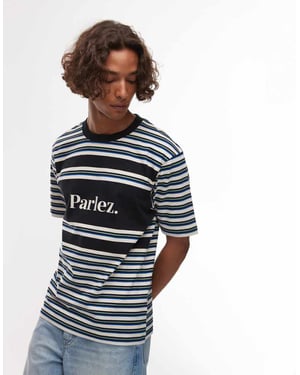 Parlez solrand logo detaljerad t-shirt i marinblå