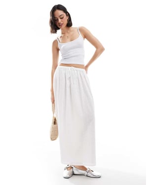 Miss Selfridge broderad maxikjol i vitt