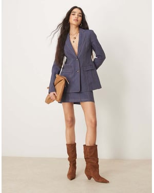 ASOS DESIGN skräddarsydd denimlook kjol set