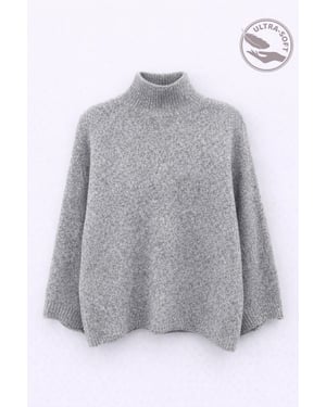 Oversized Ribbed Turtleneck Sweater