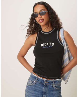 Dickies racer central logo långlinje väst i svart