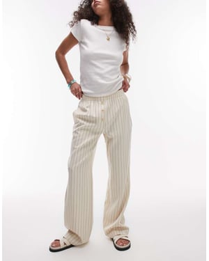 Topshop randig bobbi boxer jogger i beige