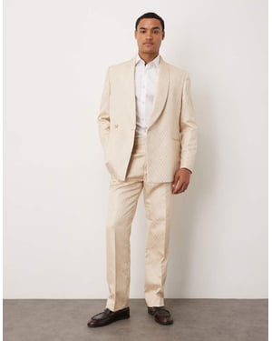 ASOS DESIGN raka kostymbyxor i sten jacquard