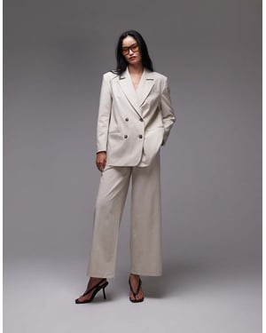 ASOS DESIGN vida byxor med skräddarsydd passform i neutral koord