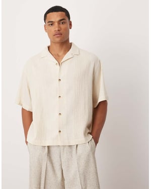 ASOS DESIGN boxig revere-skjorta med fickdetaljer i sten