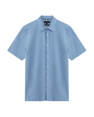 Ted Baker Zefre Regular Light Blue Linen Shirt