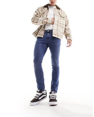 ONLY & SONS warp skinny fit jeans i medtvätt