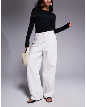 Good American good standard baggy jeans i molnvit