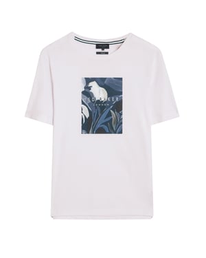 Ted Baker Justino Box Print White Graphic T-shirt