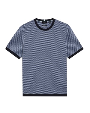 Ted Baker Finity Regular Jacquard Blauw T-shirt