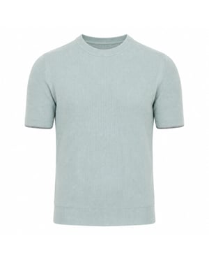 Ted Baker Voisin Mixed Ribbed Green T-shirt