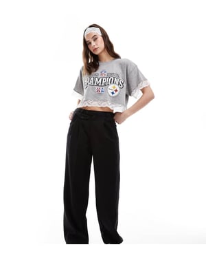 Reclaimed Vintage Revived x Glass Onion slouchy dad trouser in black