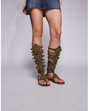 Public Desire Rom gladiatorsandaler i olivgrön
