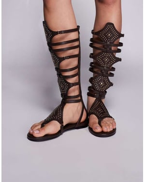 Public Desire Rom gladiatorsandaler i chokladbrun