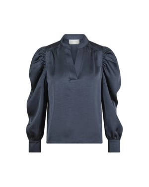 Neo Noir rosslynn heavy sateen blouse 163769 678 midnight