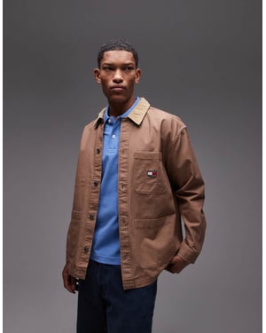 Tommy Jeans kordjacka i brunt