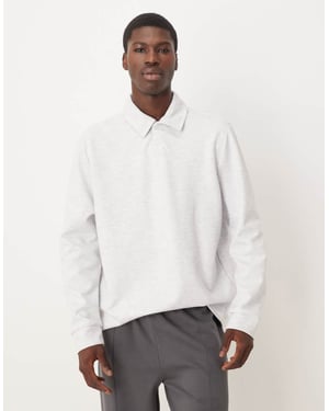 ASOS DESIGN smart scuba-liknande polyestertopp i havremelerad koord