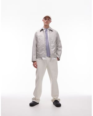 ARKET zip-front minimal arbetsjacka med krage i mårdstyledning