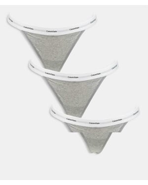Calvin Klein Modern Logo 3-pack tanga i grått