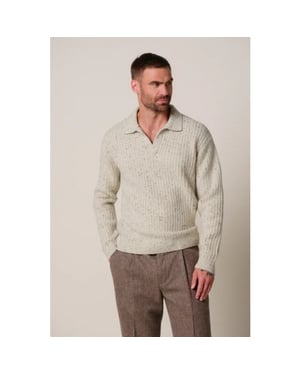 Profuomo Ppxj30045a f1 heren trui polo open collar profu