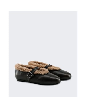 Toral Dames anoush ballerina's met gespdetail en beige voering