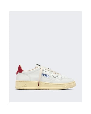 Autry Dames medalist low sneakers leer suède logo