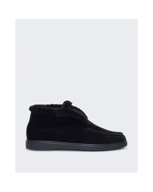 Santoni Dames leren veterboot fortune