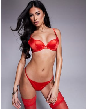 Bluebella Cara scallop bra in red
