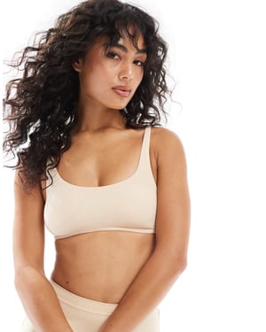 Dorina essential mix & match microfibrer lätt vadderad scooped bralette i beige