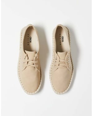 ASOS DESIGN snörda espadriller i sten