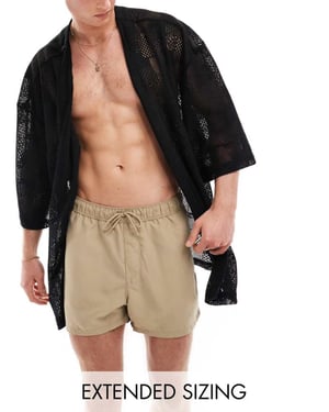 ASOS DESIGN knitted crochet lace kimono in black