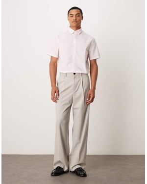 ASOS DESIGN formal easy iron poplin regular shirt in light pink