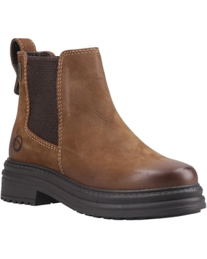 Cotswold Aldworth Leren Dames Tan Hakken Enkellaarzen