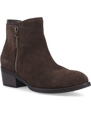Hush Puppies Ingrid Suede Women's Chocolate Heeled Ankle Boots
