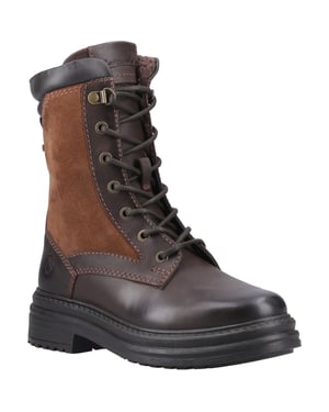 Cotswold Lacock Leren Dames Bruine Laarsjes