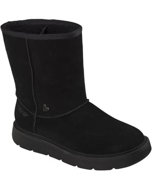 Skechers Keepsakes Cozy Mid Leather Women's Black Winter Mid Calf Boots