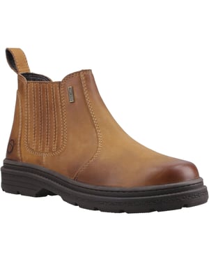 Cotswold Bisley Leren Herenschoenen in Tan Enkellaarsjes