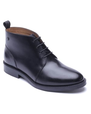 Base London Marco Leather Men's Black Ankle Boots
