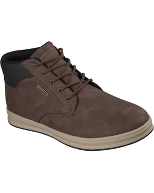Skechers Palmiro Wallace Men's Chocolate Ankle Boots