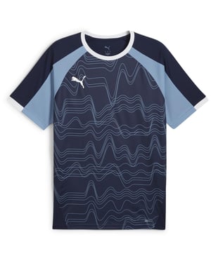 Men's Puma Individualliga Graphic Jersey T-Shirt in Navy/Whi