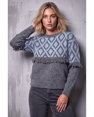 Jacquard Fringe Jumper