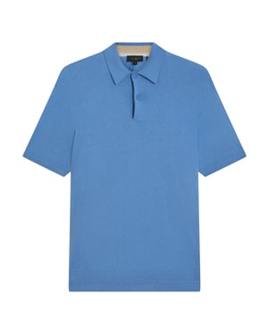 Ted Baker Nickk Gebreide Blauwe Poloshirt