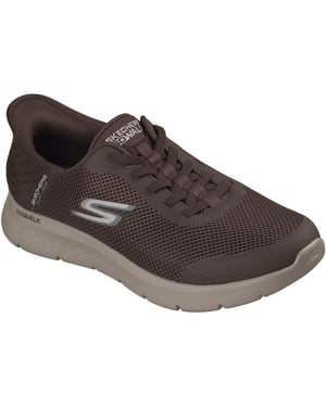 Skechers GO WALK Flex Hands Up Textile Men's CHOCOLATE Trainers
