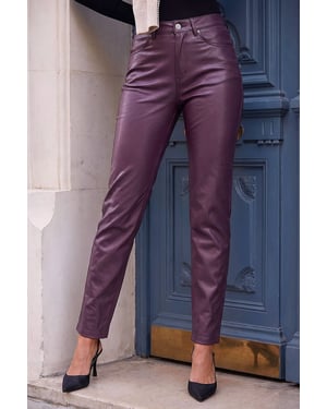 Denim Coated Straight Leg Jean