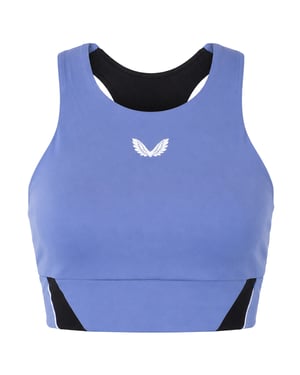 Castore Aeromesh Longline Crop Womens Blue Sports Bra