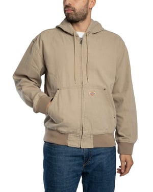 Dickies Ongevoerde Canvas Bomberjas Met Capuchon, Beige