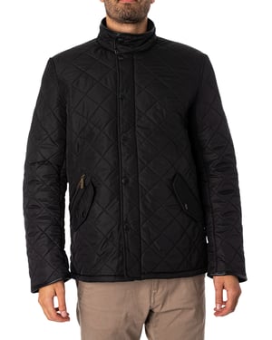 Barbour Gewatteerde Jas Van Powell, Zwart