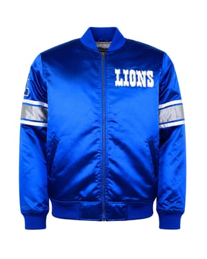 Mitchell & Ness NFL Detroit Lions Heavyweight Mens Blue Jacket